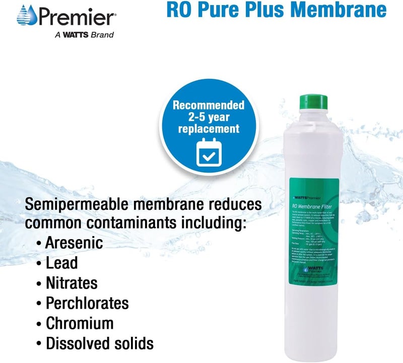 Watts Premier WP105331 RO Pure Reverse Osmosis Water Filter Replacement Kit - 50 GPD, Green - Image 5